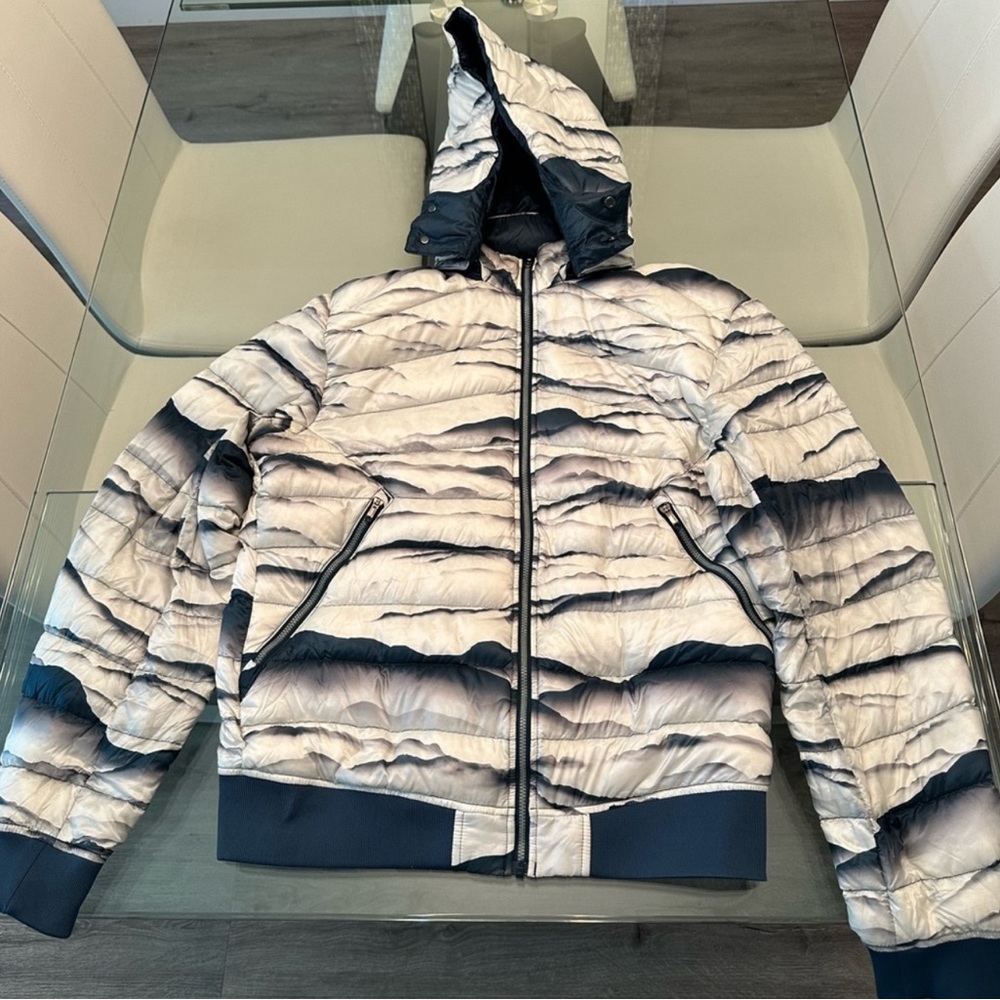 Striped Hooded Men's Jacket